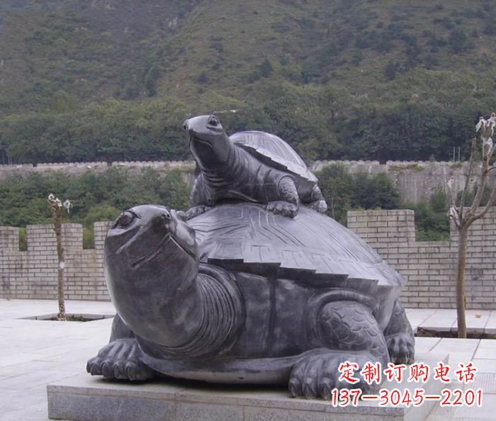 宁波中领雕塑母子乌龟公园石雕