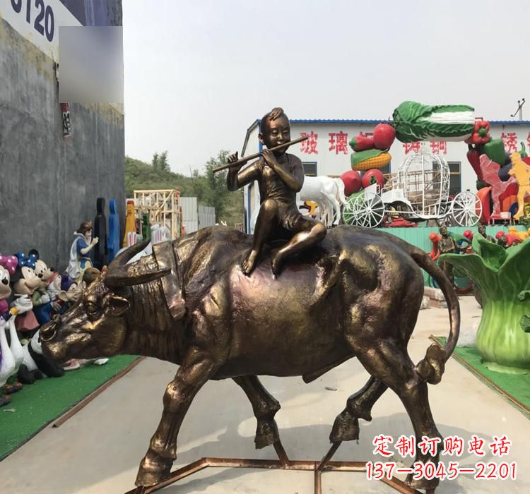宁波中领雕塑的古典韵味牧童铜雕是一件绝美的雕…