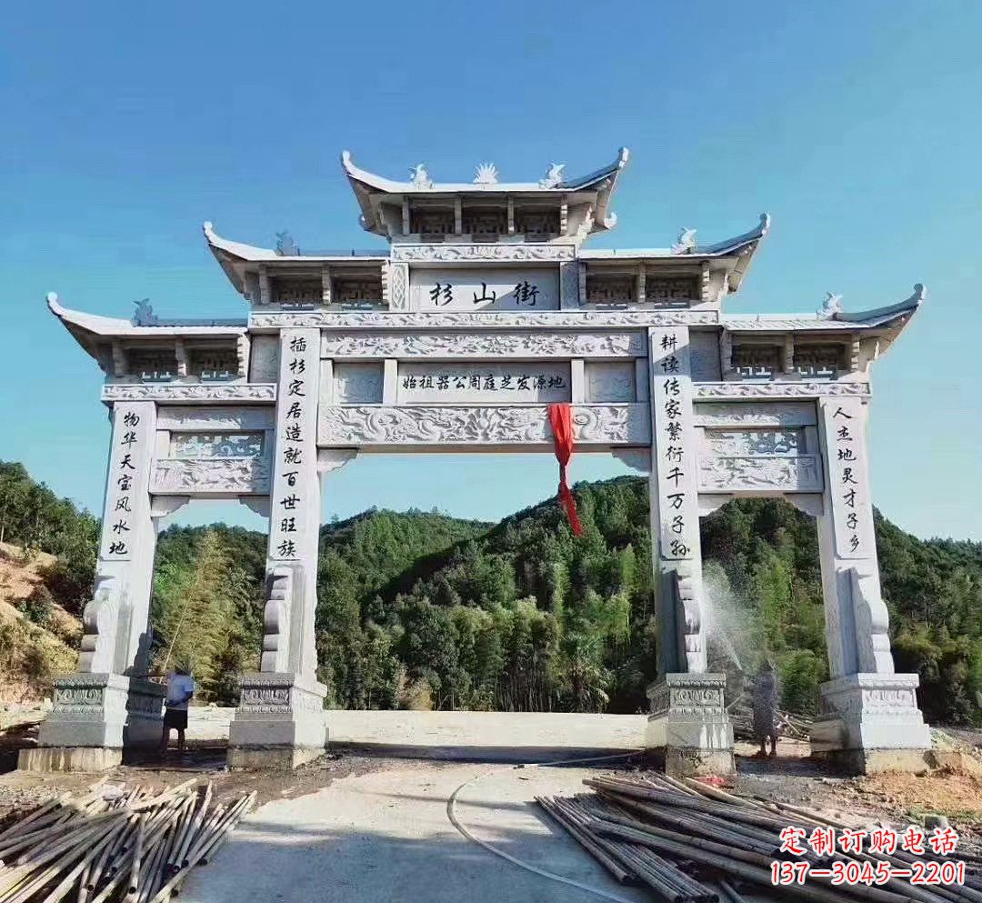 宁波中领雕塑:精美牌坊雕塑