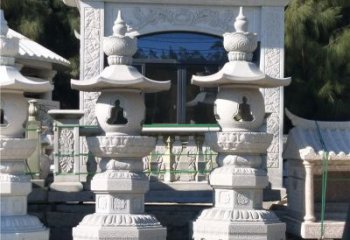 宁波汉白玉公园灯笼雕塑