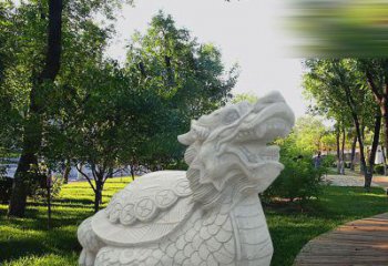 宁波中领雕塑——汉白玉龙龟石雕