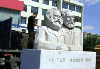 宁波汉白玉马克思与恩格斯雕塑--让爱情延续