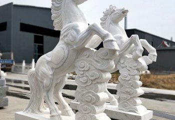 宁波精美马踏祥云石雕，栩栩如生