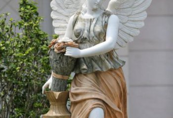 宁波精致高雅的汉白玉天使雕塑