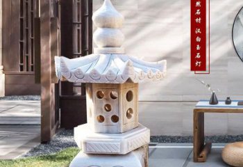 宁波中领雕塑-经典经典汉白玉灯笼园林雕塑