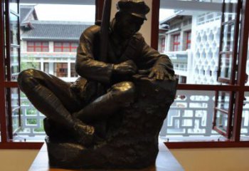 宁波铜雕红军战士纪念雕塑，烈士镌刻永恒记忆