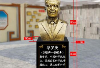 宁波精美的华罗庚玻璃钢仿铜雕塑