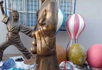 宁波传承中医华佗的传奇—华佗名医铜雕