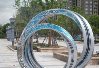 宁波铸造精良的不锈钢圆环雕塑