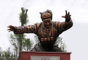 宁波缅怀伟人——黄继光铸铜半身像雕塑