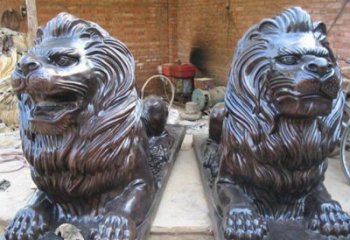 宁波汇丰狮子铜雕塑是由中领雕塑制作的一款狮子…