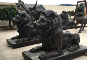 宁波汇丰手工铸铜狮子雕塑