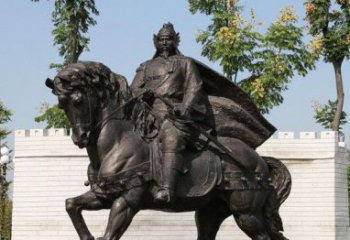 宁波将军骑马古代人物铜雕