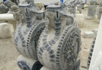 宁波古韵深远，金蟾抱鼓石仿古门墩雕塑