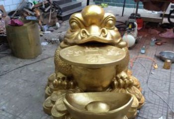 宁波铜质金蟾招财动物雕塑