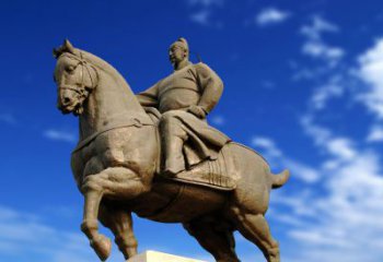 宁波领雕塑正大光明：李世民骑马景观雕塑