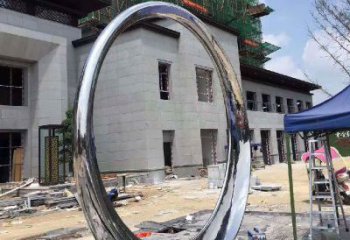 宁波精致典雅的镜面不锈钢圆环雕塑
