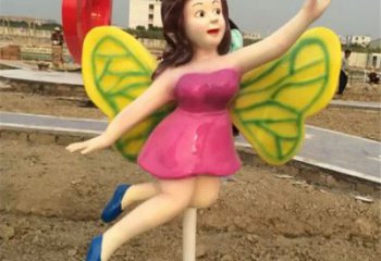 宁波领雕塑：精美的蝴蝶仙子公园景观雕塑