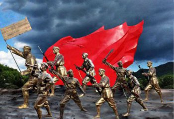 宁波纪念伟大革命先烈的红军雕塑