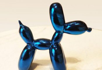 宁波蓝色气球狗雕塑摆件，可定制大小