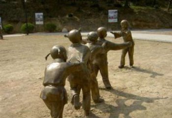 宁波珍贵传统，中领雕塑老鹰抓小鸡铜雕