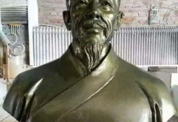 宁波李时珍头像铜雕，为纪念传奇祖国医学家