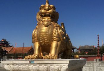宁波鎏金獬豸铜雕，为您提供精美的景观雕塑