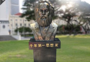 宁波马克思胸像铜雕，悠久历史的象征