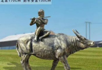 宁波牧童骑牛铜雕——让您的空间更加生动有趣