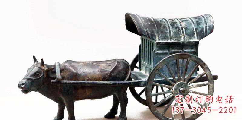 宁波牛车景观铜雕