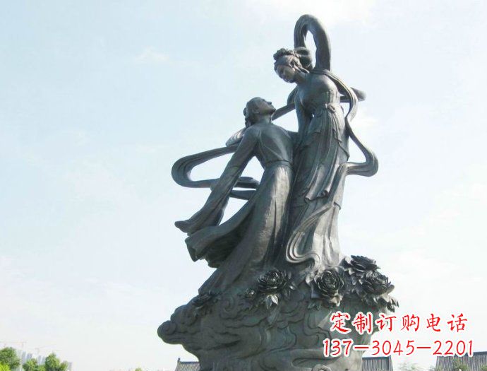 宁波牛郎织女广场景观铜雕