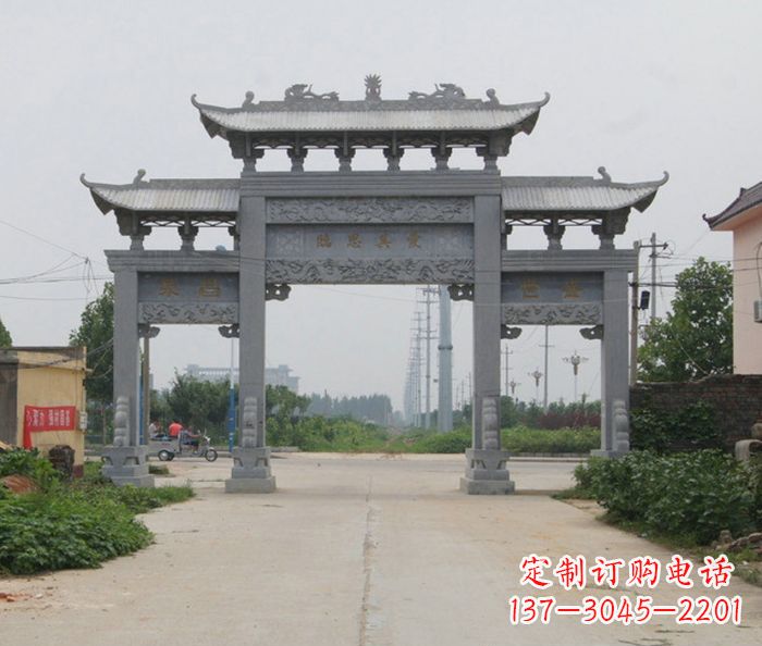 宁波农村三门石牌坊