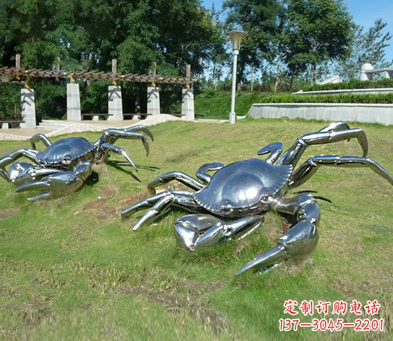 宁波螃蟹雕塑不锈钢
