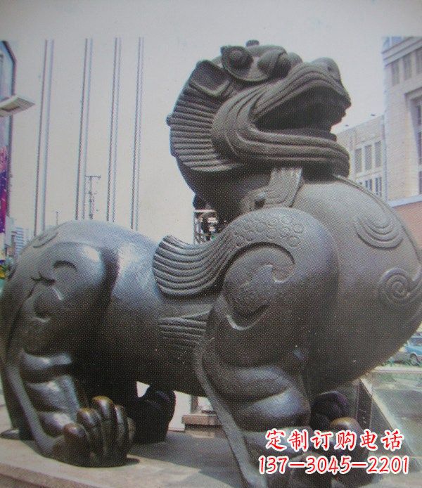 宁波中领雕塑:精致貔貅古代神兽铜雕