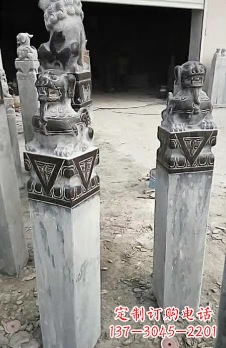 宁波精美的貔貅栓马桩雕塑