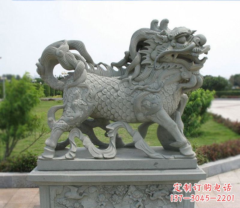 宁波典雅经典,麒麟招财石雕把你的梦想变成现实