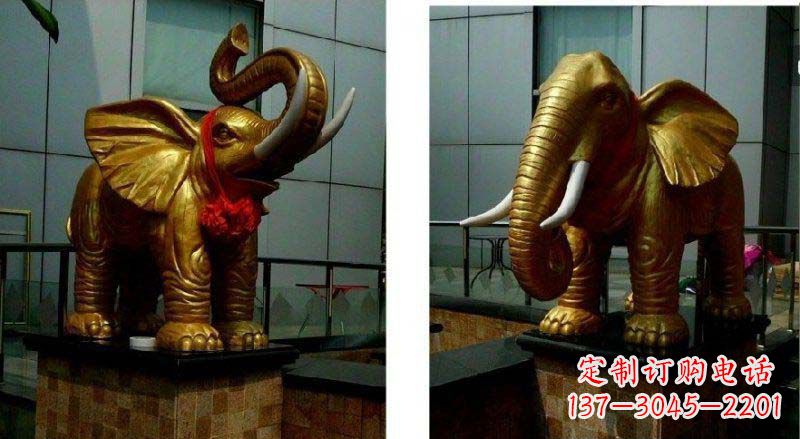 宁波企业大象动物铜雕