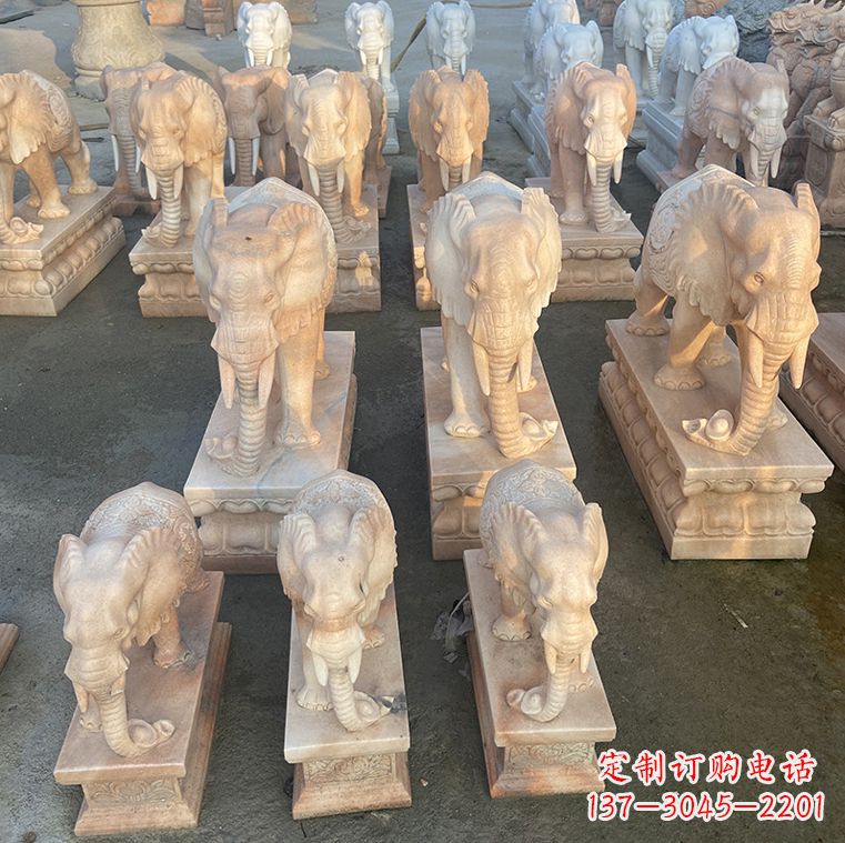 宁波翘鼻大象石雕,传承经典浓烈之美