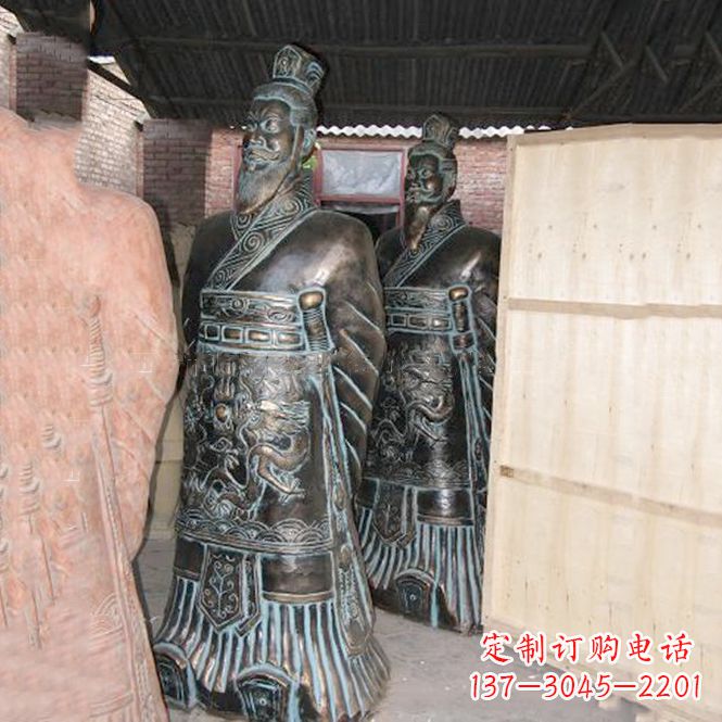 宁波秦始皇青铜雕像