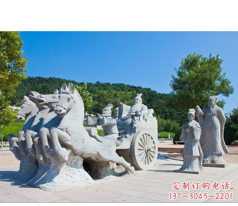 宁波秦始皇坐马车石雕
