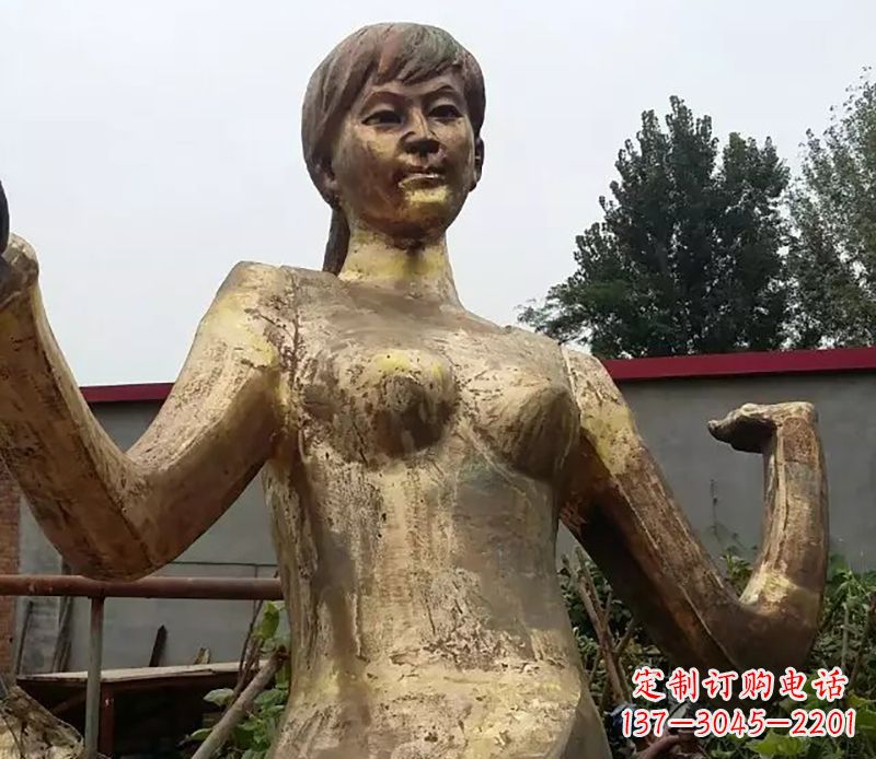 宁波青年男女跳舞公园人物铜雕