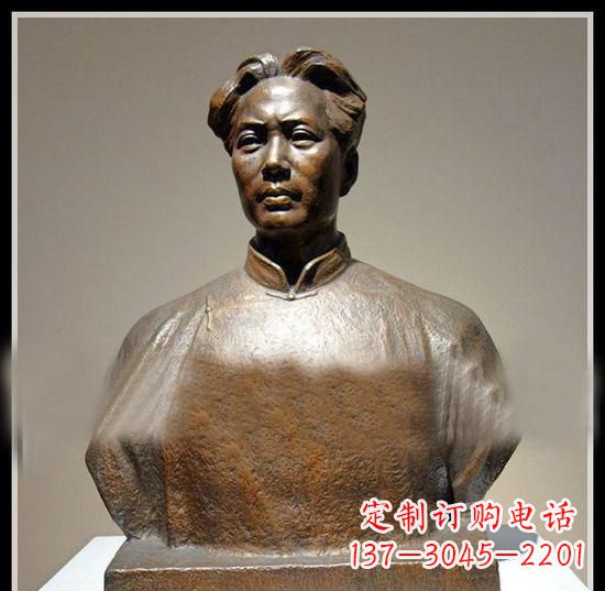 宁波青年毛主席胸像铜雕