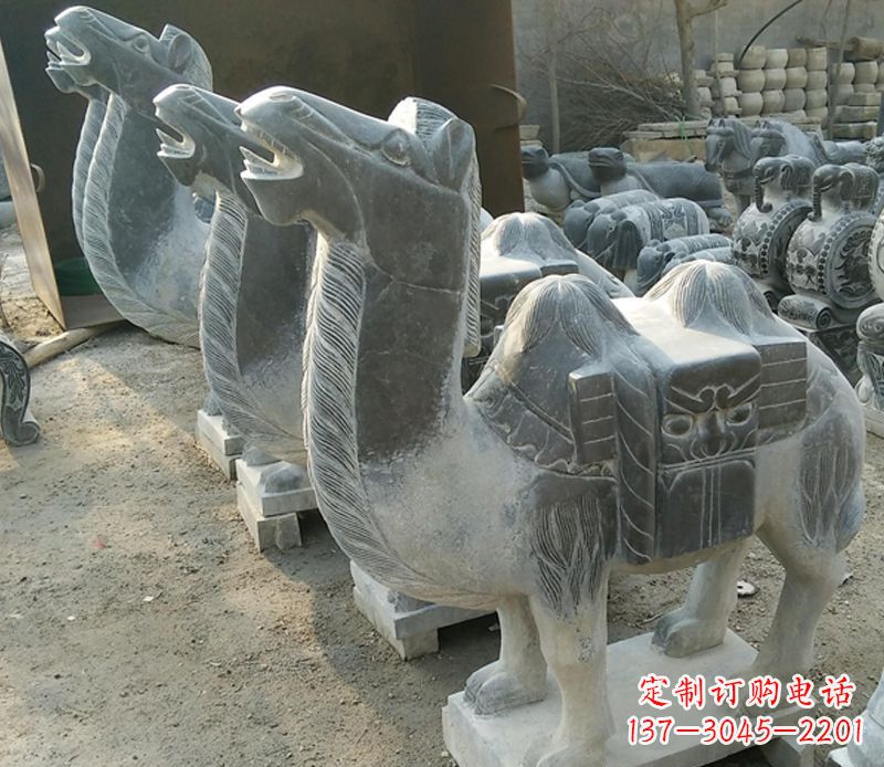 宁波青石骆驼雕,把动物活灵活现