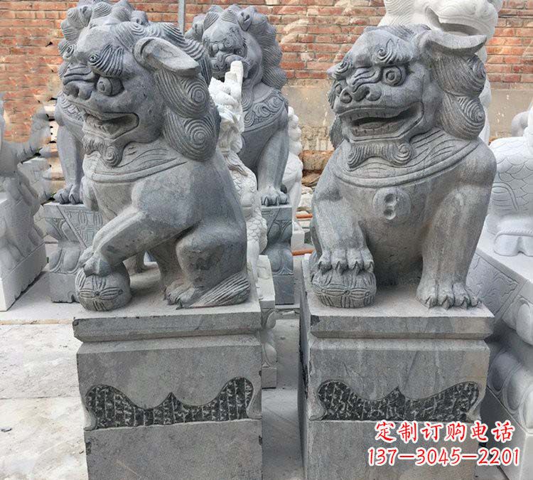 宁波青石仿古狮子雕塑