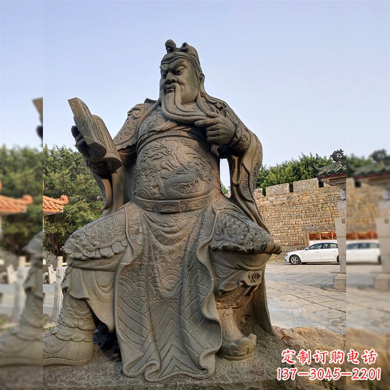 宁波青石关公雕塑,让您的家居更加古典优雅