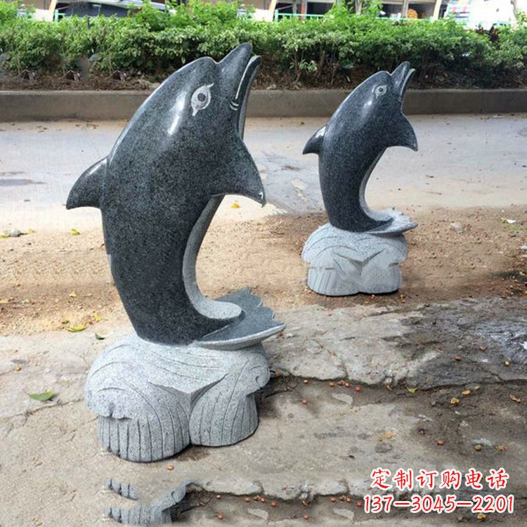宁波青石海豚雕塑--精致好看与象征意义一起令人惊叹