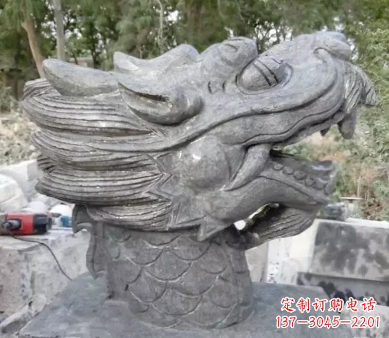 宁波青石龙头雕塑
