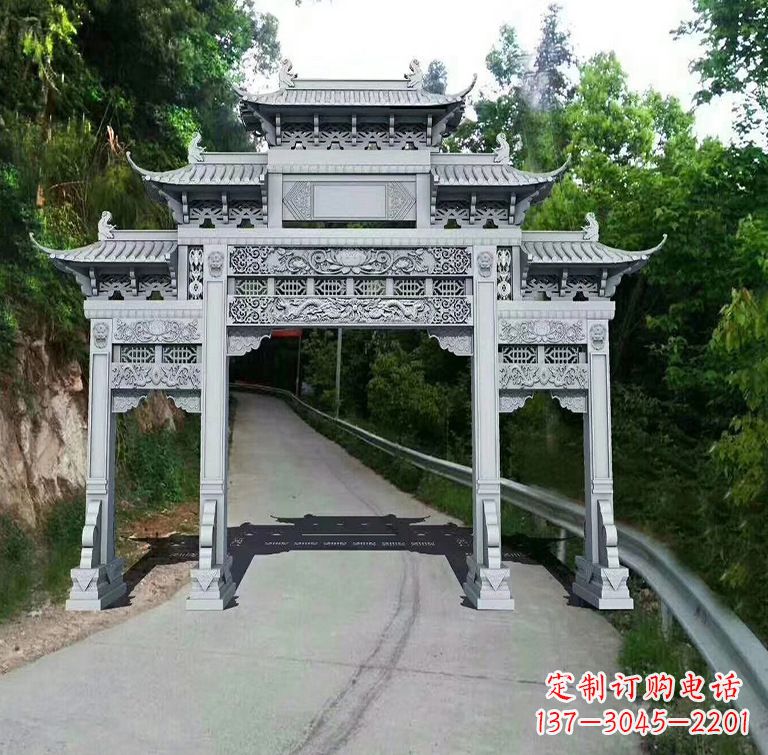 宁波青石牌坊雕塑,演绎精致经典