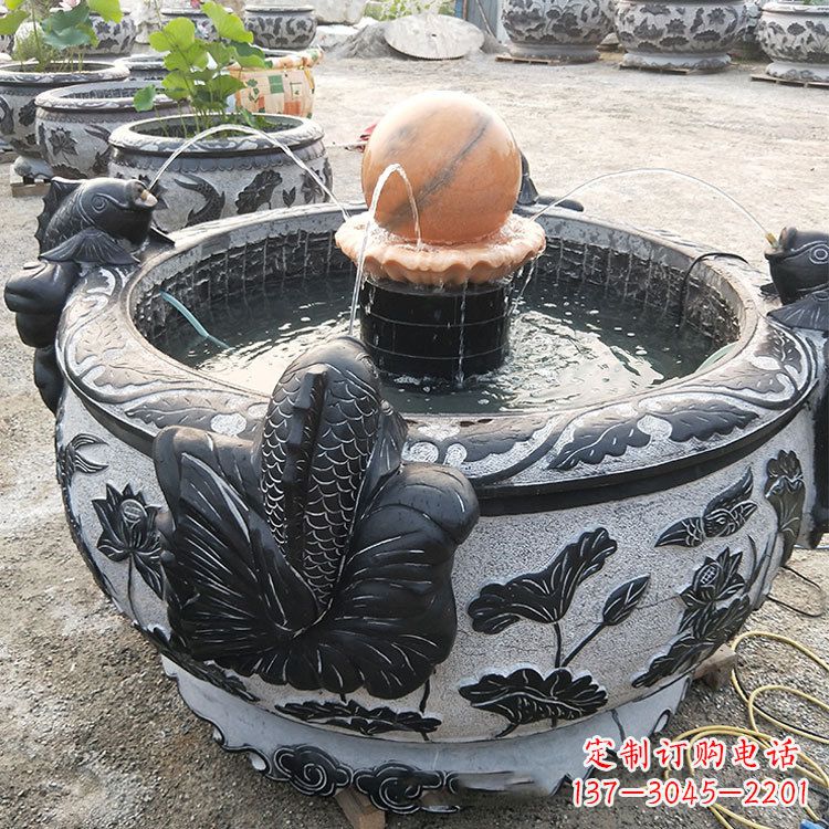 宁波青石喷水鱼缸