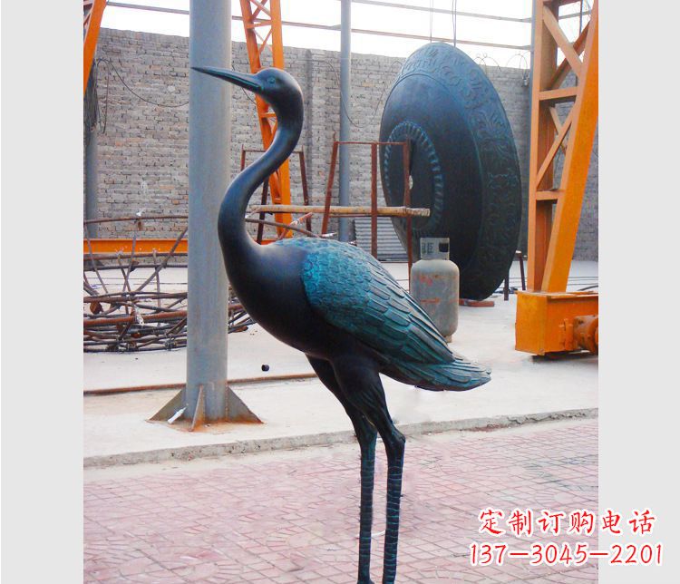宁波青铜动物仙鹤雕塑